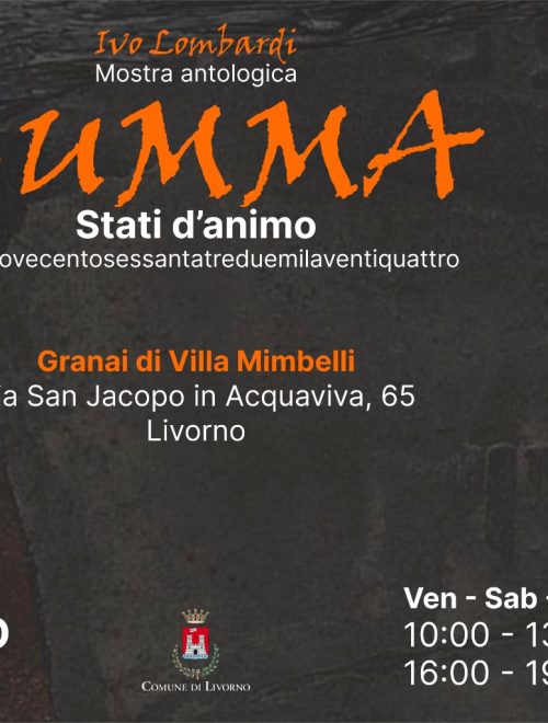 Dal 6 luglio a Livorno “Summa. Stati d’animo” la grande mostra di Ivo Lombardi ai Granai di Villa Mimbelli